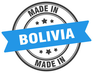 Fototapeta premium Made in Bolivia round sign. Made in Bolivia stamp.
