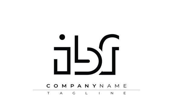 IBF abstract letter design. Modern Business Logo Design With Abstract Typography and Contemporary Style