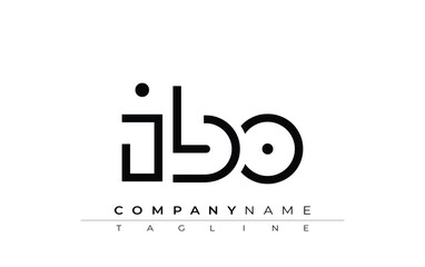 IBO abstract letter design. Modern Business Logo Design With Abstract Typography and Contemporary Style