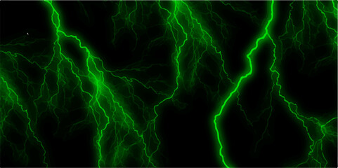 Branched lightning bolt. Abstract texture background in natural patterned. Intense electric bolts crackle across a stark. Glowing wavy lines template Color lightning concept in the dark.