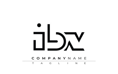 IBX abstract letter design. Modern Business Logo Design With Abstract Typography and Contemporary Style