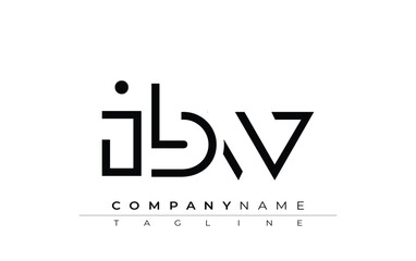 IBW abstract letter design. Modern Business Logo Design With Abstract Typography and Contemporary Style