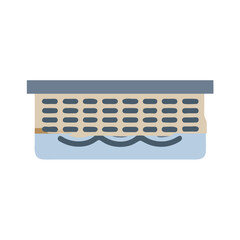 Abstract flat illustration of water structure in section view
