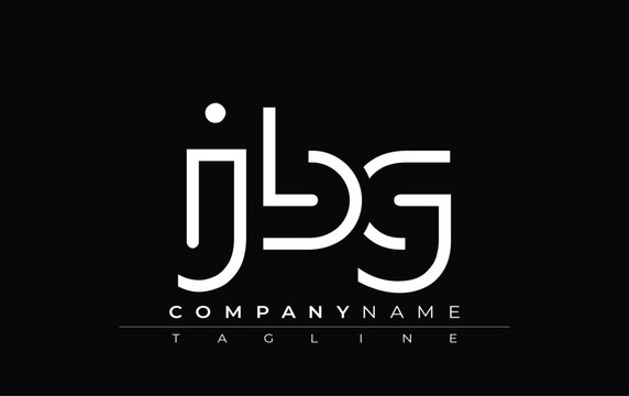 JBG abstract letter design. Modern Business Logo Design With Abstract Typography and Contemporary Style