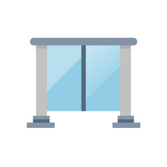 Sliding glass door entrance for commercial spaces or offices