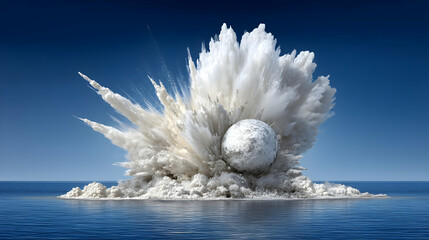 event in a coastal region causing tidal waves and fireballs