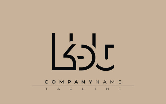KBT abstract letter design. Modern Business Logo Design With Abstract Typography and Contemporary Style