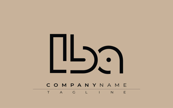 LBA abstract letter design. Modern Business Logo Design With Abstract Typography and Contemporary Style