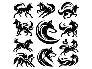 Fototapeta premium Wolf Vector Icon Pack