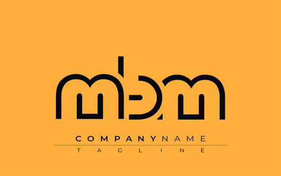 MBM abstract letter design. Modern Business Logo Design With Abstract Typography and Contemporary Style