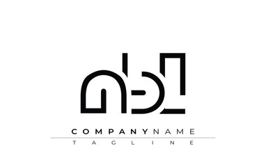 NBL abstract letter design. Modern Business Logo Design With Abstract Typography and Contemporary Style