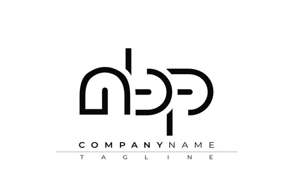 NBP abstract letter design. Modern Business Logo Design With Abstract Typography and Contemporary Style