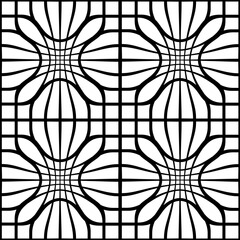 Obraz premium Geometric Black and White Seamless Pattern Design for Textile and Wallpaper