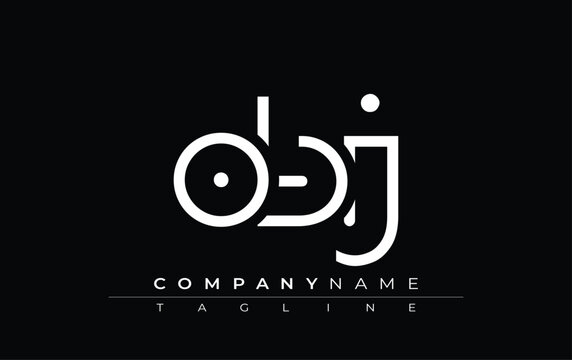 OBJ abstract letter design. Modern Business Logo Design With Abstract Typography and Contemporary Style