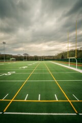 Empty field used for both American football and lacrosse