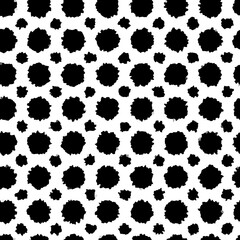 Stylish Black Ink Splotch Pattern Design for Textile Print Background