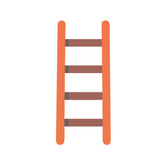 Flat design illustration of a ladder against White Background