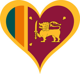 Heart Flag Sri Lanka, Heart Sri Lanka Flag