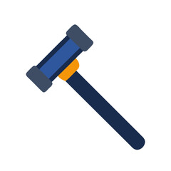 Isolated rubber mallet stock image on a White Background