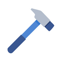 Isolated hammer illustration on White Background for construction industry