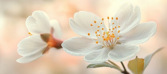 Fototapeta premium Whispers of spring ethereal cherry blossoms in bloom