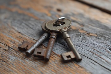 Dynamic Inheritance Tax Keys on Wooden Background
