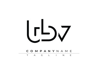 TBV abstract letter design. Modern Business Logo Design With Abstract Typography and Contemporary Style
