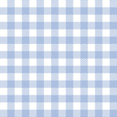 Classic kitchen tablecloth tartan plaid style pattern. Geometric check print in light blue color. Classical English background picnic plaid for textile fashion design.