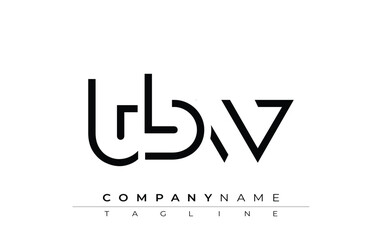 Fototapeta premium TBW abstract letter design. Modern Business Logo Design With Abstract Typography and Contemporary Style