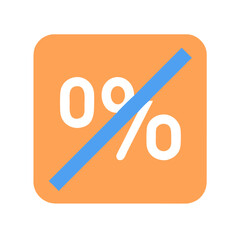 Zero Percent Discount Promotion with Strike Through on White