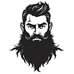 Obraz premium Beard man gym fitness exercise vector illustration background isolated white 