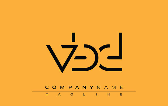 VBD abstract letter design. Modern Business Logo Design With Abstract Typography and Contemporary Style