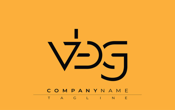 VBG abstract letter design. Modern Business Logo Design With Abstract Typography and Contemporary Style