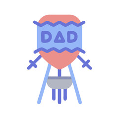 Abstract geometric character of dad for fathers day concept