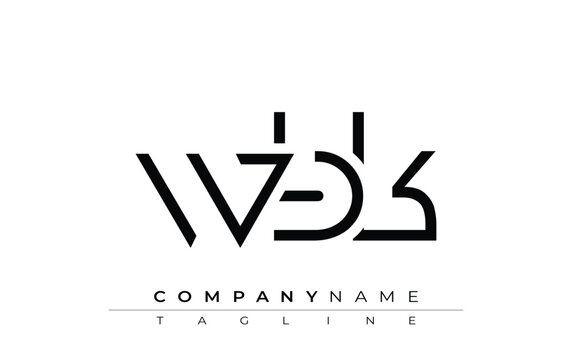 WBK abstract letter design. Modern Business Logo Design With Abstract Typography and Contemporary Style