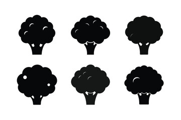 cauliflower black silhouette of a cauliflower.