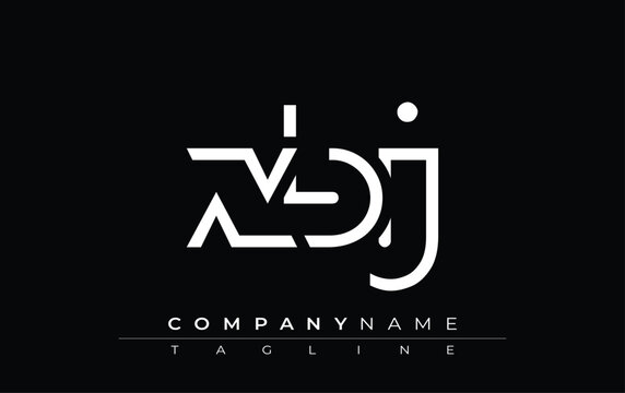 XBJ abstract letter design. Modern Business Logo Design With Abstract Typography and Contemporary Style