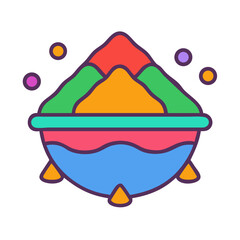 Vibrant stylized floating island landscape colorful vector illustration