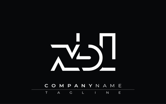 XBL abstract letter design. Modern Business Logo Design With Abstract Typography and Contemporary Style