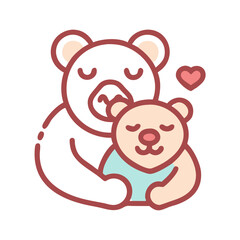 Two embracing teddy bears convey love and warmth beautifully