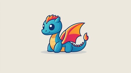 Cute Dragon Cartoon Illustration (26)