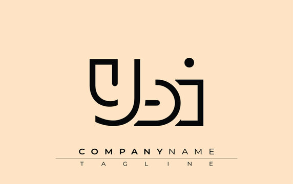 YBI abstract letter design. Modern Business Logo Design With Abstract Typography and Contemporary Style
