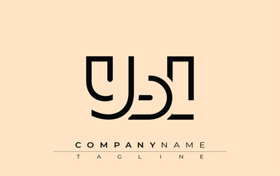 YBL abstract letter design. Modern Business Logo Design With Abstract Typography and Contemporary Style
