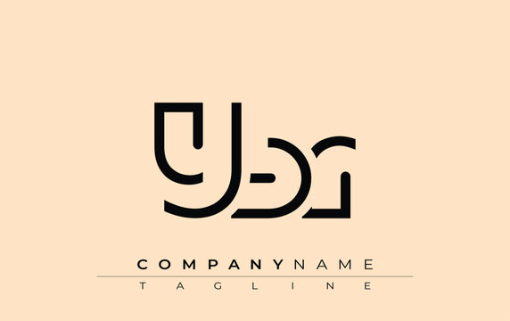 YBR abstract letter design. Modern Business Logo Design With Abstract Typography and Contemporary Style