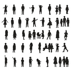 people icons set human icons set