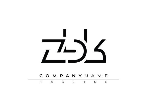 ZBK abstract letter design. Modern Business Logo Design With Abstract Typography and Contemporary Style