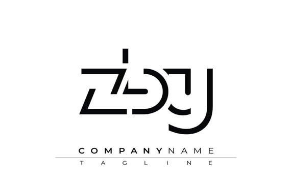 ZBY abstract letter design. Modern Business Logo Design With Abstract Typography and Contemporary Style