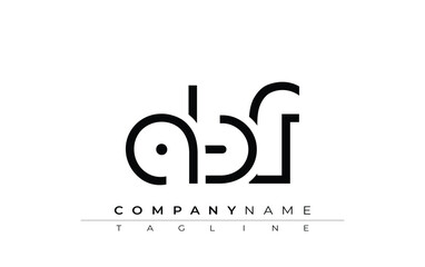 ABF abstract letter design. Modern Business Logo Design With Abstract Typography and Contemporary Style