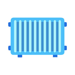 Blue radiator vector illustration isolated on White Background