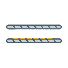 Two horizontal conveyor belts illustration on White Background